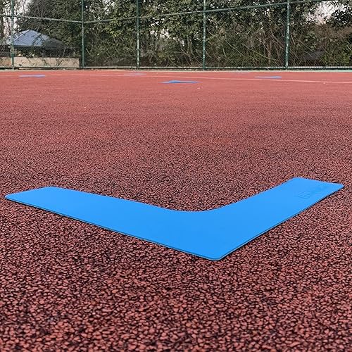 Miniatura 5 de Court Lines - Kit de marcadores abatibles para crear tu propia cancha de tenis de pickleball (azul-amarillo)