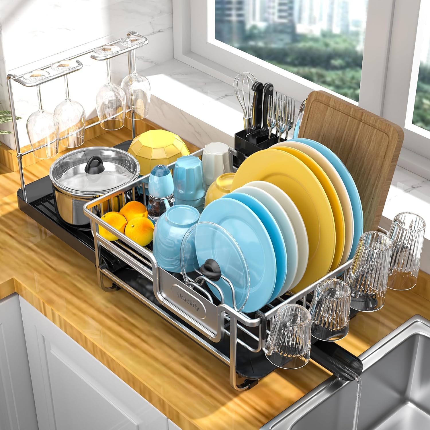 Dish Dryer Corner Dish Drainer Corner Sink Plate Stand Guangdong