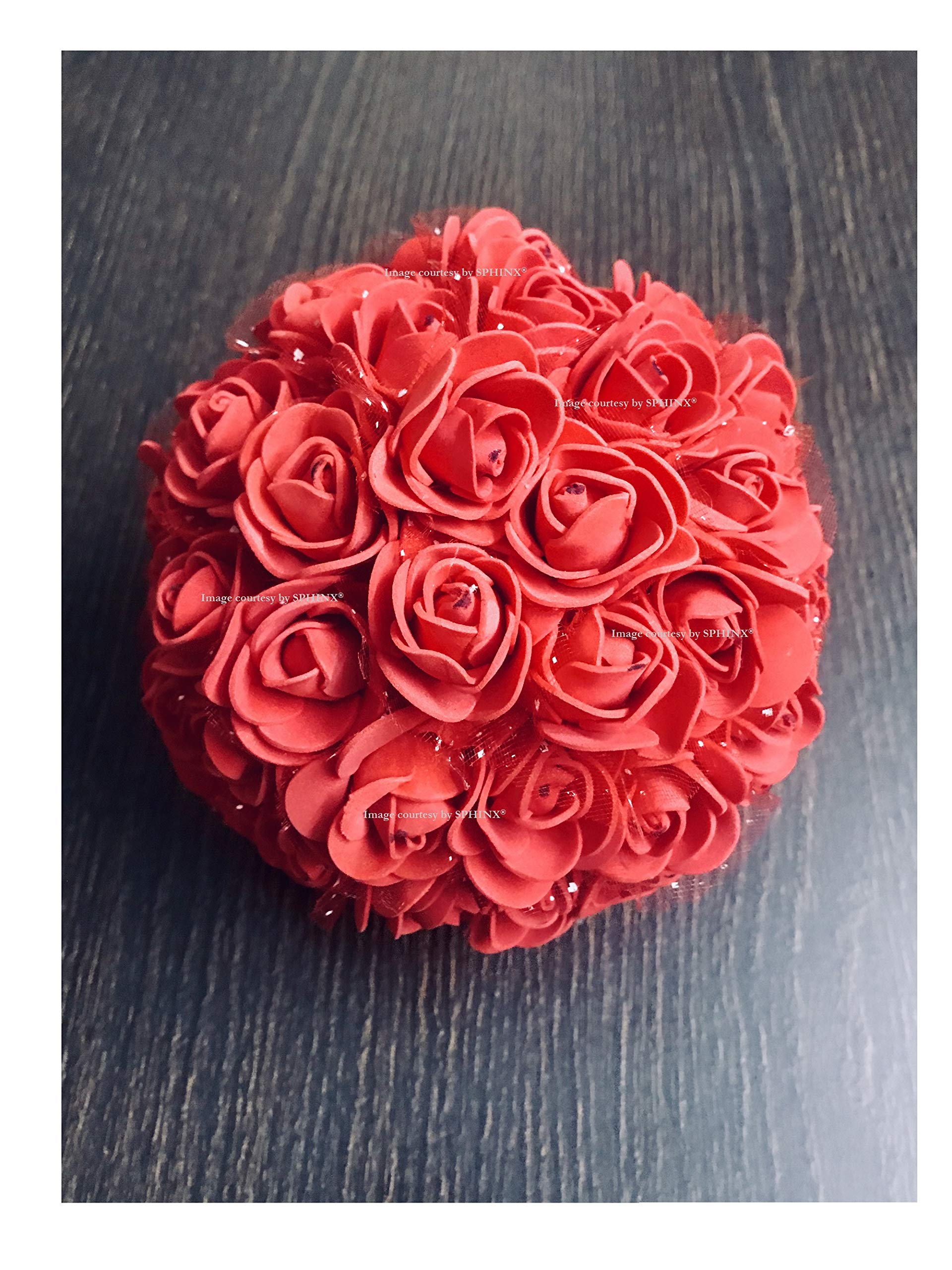 SPHINX Artificial Foam Roses Flower Ball for hanging decorations - (Red, 1)