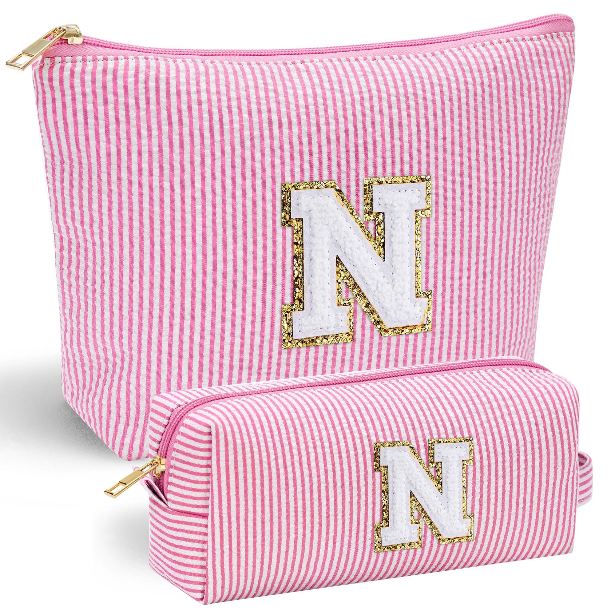 Parima Personalised Gifts for Girls Women - Personalised Make up Bag Initial Make up Bags A Preppy Stuff Birthday Gifts for Women Gift for Girl Womens Girlfriend Teenage Girls Gift Makeup Bag — view 15