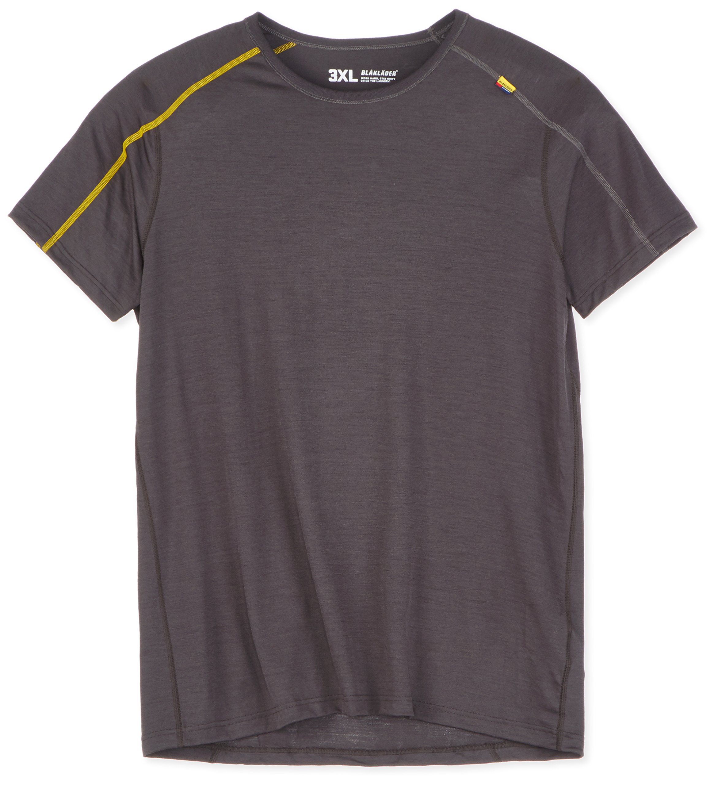 Camiseta ultraligera Blaklader 479817349835 gris oscuro y amarillo talla XXXL para hombre
