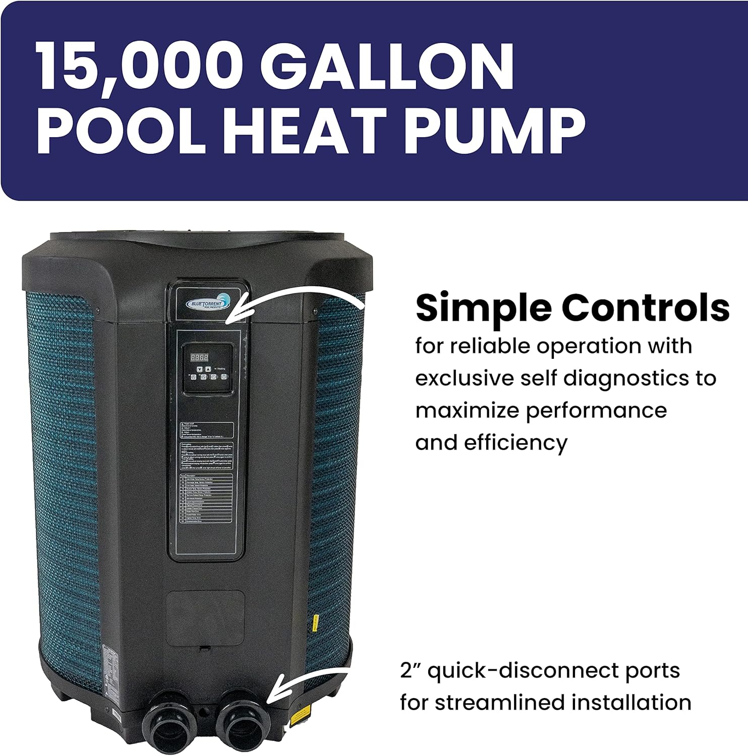 Buy ComforTemp Heat Pump by Blue Torrent 10,000 Gallon Pool Pump