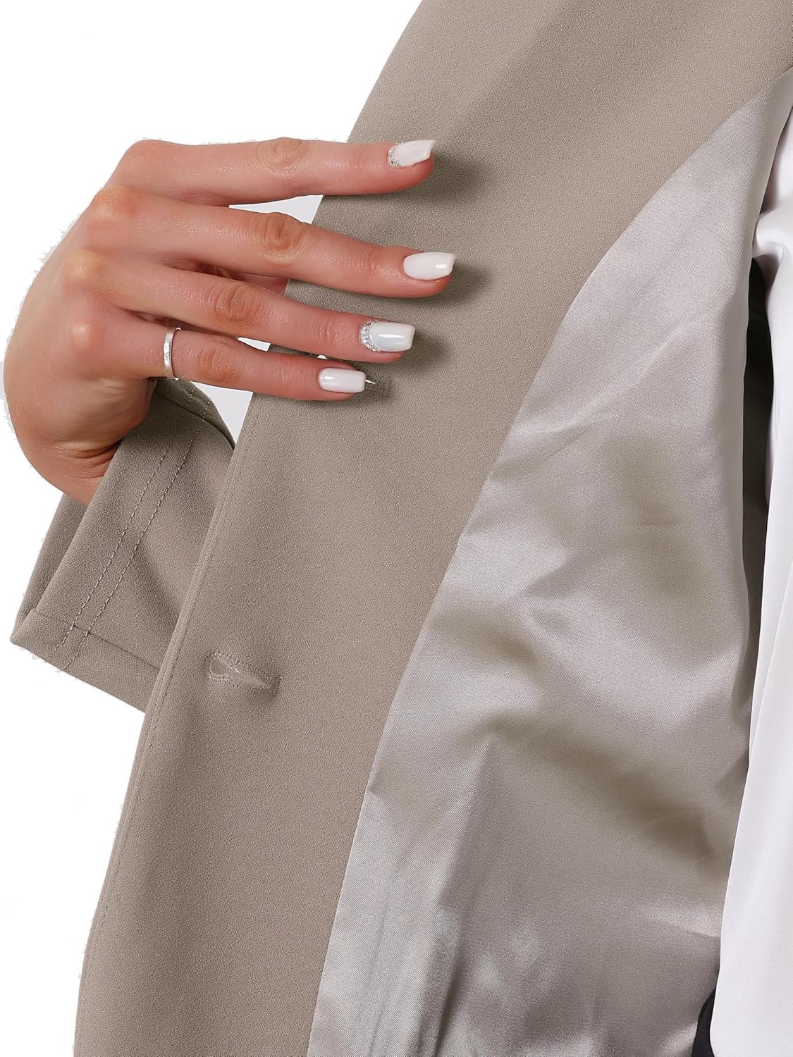 Allegra K Women's Work Office Blazer Stretch Lapel Collar Long Sleeve Jacket Suit Blazer - Image 5