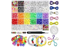 DIY LIS HEGENSA 1300 PCS Childrens Crafts Beads Friendship Bracelet Kit