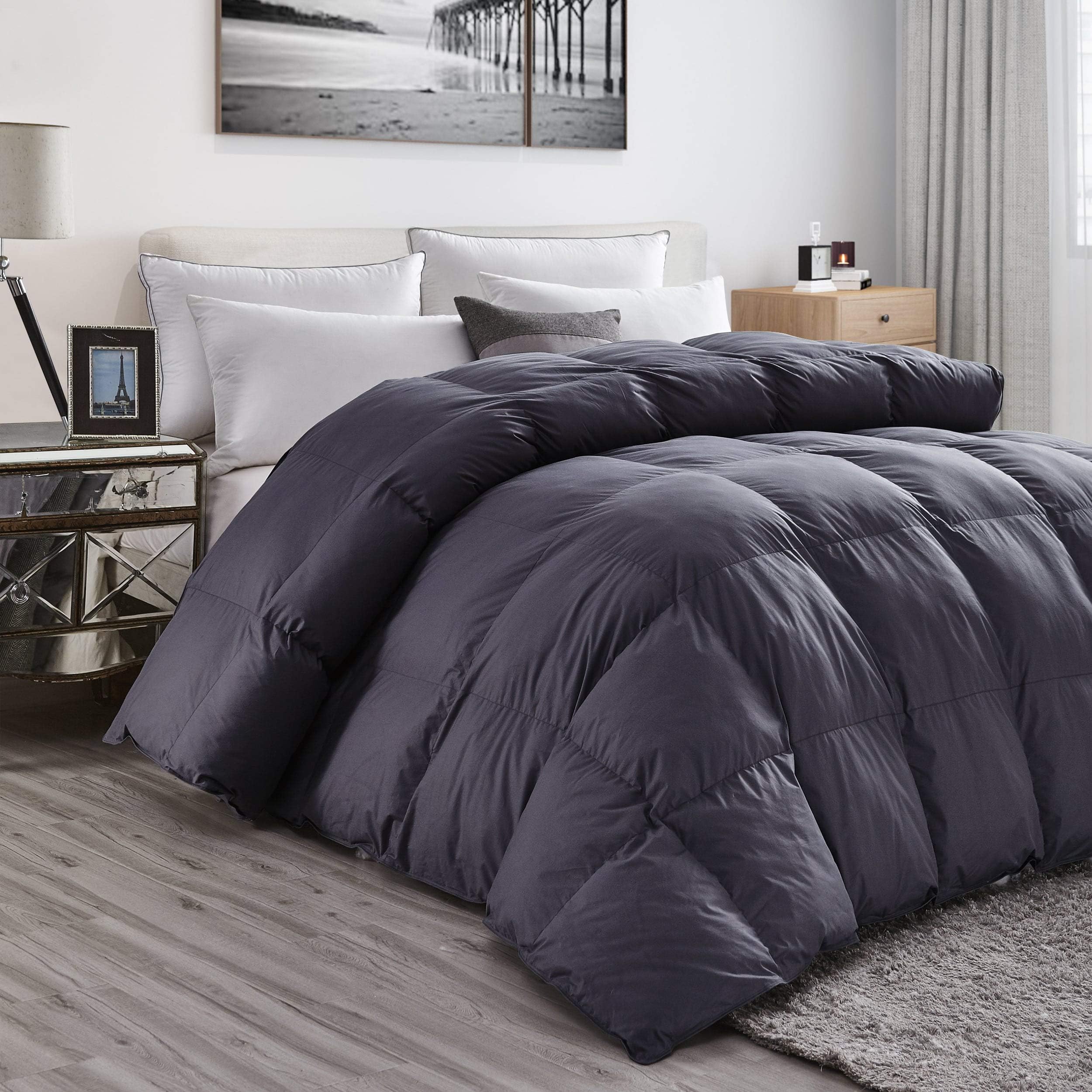 Grandeur Linens AllSeason Luxurious Goose Down Comforter