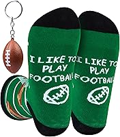 GetTrend Men's Sports Socks with Keychain Gift Set - Novelty Crew Socks for Football Basketball Soccer Golf Fans, Perfect Gifts for Him