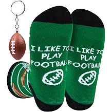 Get Trend Socks With Keychain Set Basketball Football Golf Soccer Baseball Hockey Funny Novelty Crew Socks and Keyring Gift