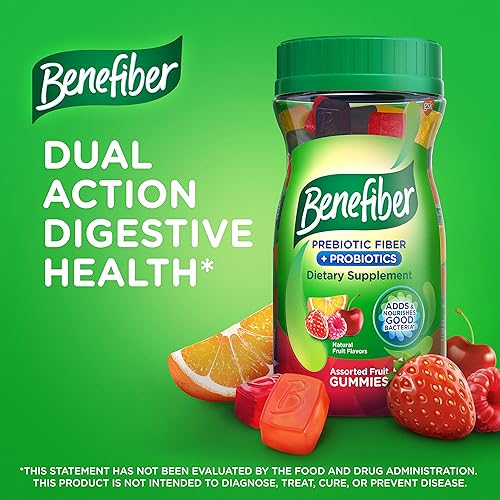 Miniatura 6 de Benefiber Suplemento diario de fibra prebiótica en polvo para salud digestiva y suplemento de fibra prebiótica con probióticos para la salud