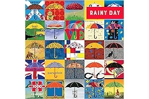 Re-marks Rainy Day Collage Puzzle - 1,000-Piece Jigsaw Puzzle for all Ages