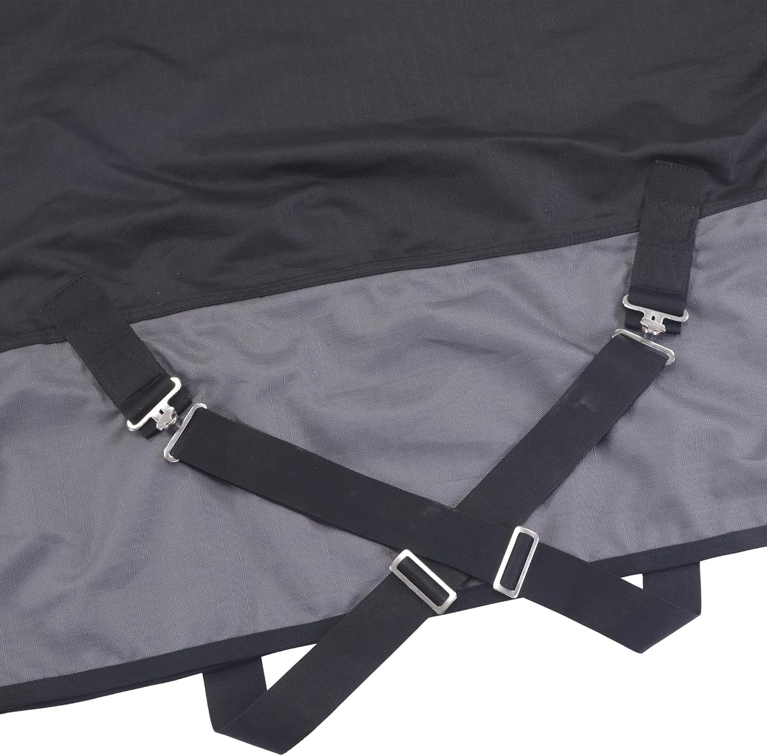 LEAFOREST 1200D Horse Blanket Waterproof Breathable Turnout (no Filling) Standard Neck Horse Sheet Black Grey 78IN