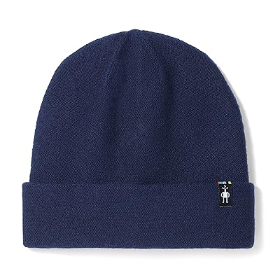 Smartwool Boiled Wool Beanie Knit Hats Deep Navy, Merino/Wool