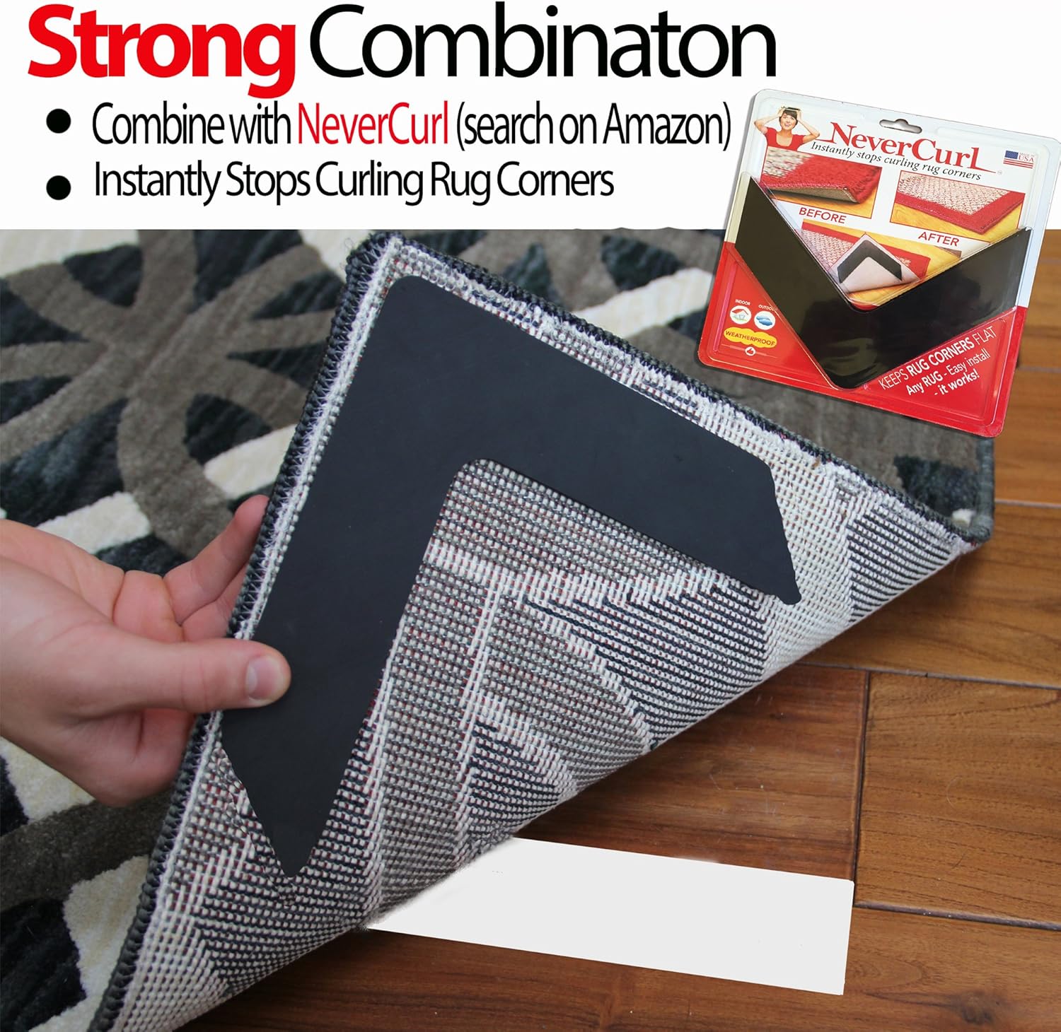 Mighty"X" Indoor Rug/Carpet Tape Double Sided 30 Yards x 2 Inches - Extra Thick - Heavy Duty by iPrimio : Everything Else