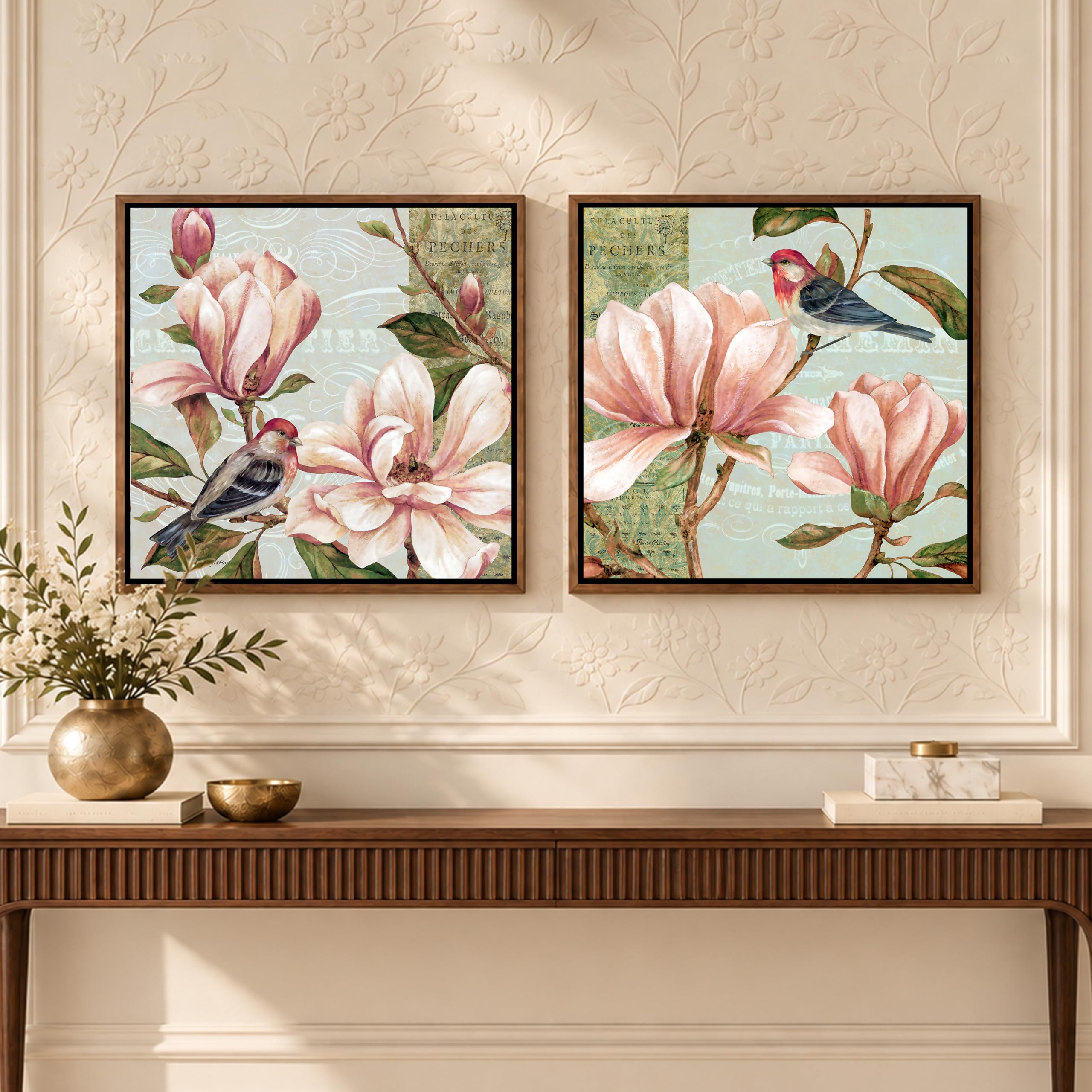 Vintage Floral Canvas Painting - Wall Art -2 Vintage Floral Canvas Painting - Wall Art -2