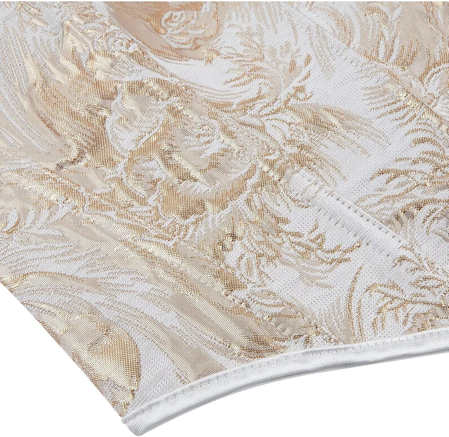 Blue Butterfly Pattern Corset Top for Women Floral Bustier Lace Up Boned Overbust Lingerie Bodyshaper - Image 5