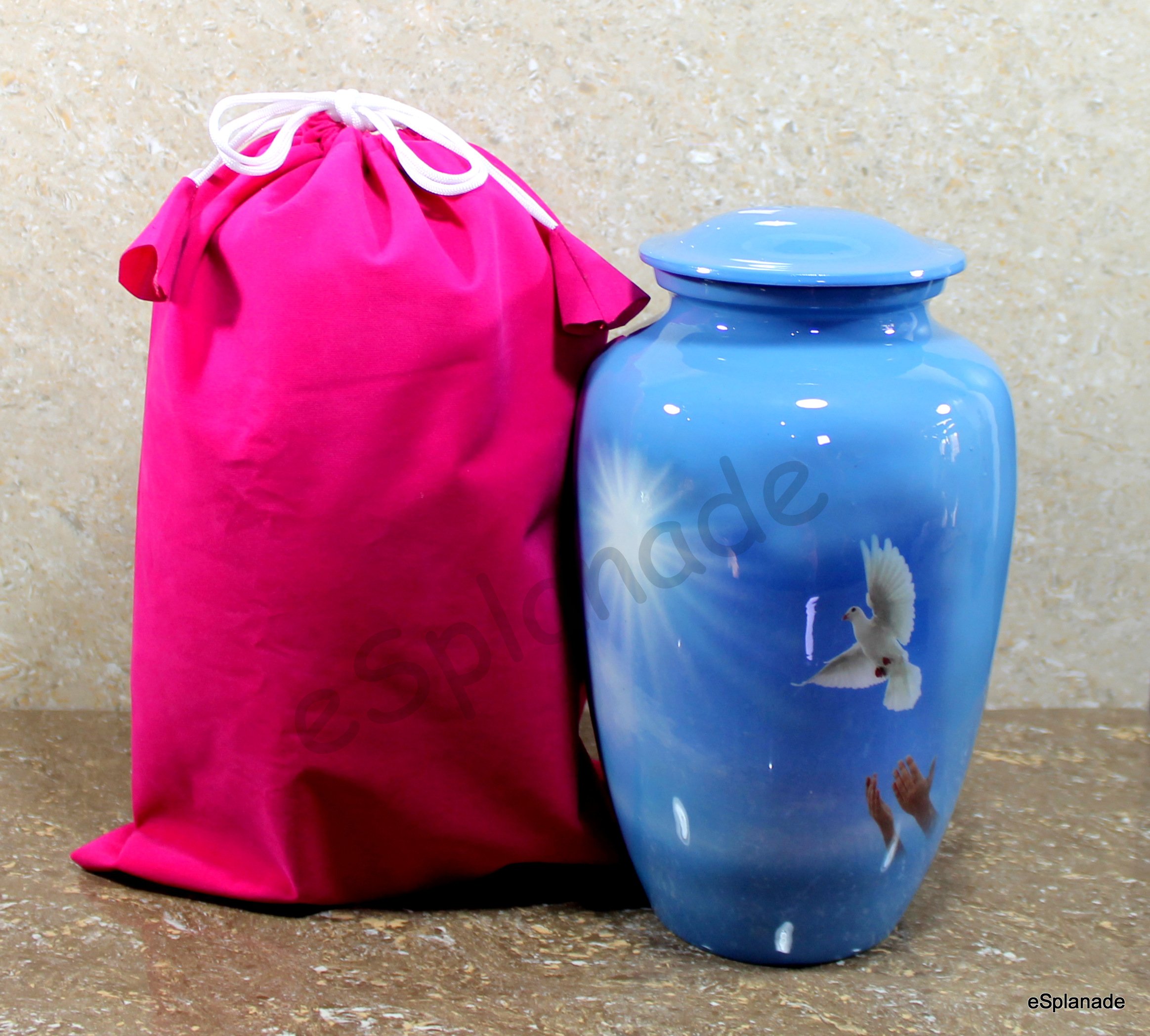 eSplanade Cremation urn Vaso Contenitore Vaso commemorativo | urne di Metallo | urne funerarie | urne ricordo Memorial. (Piccione)