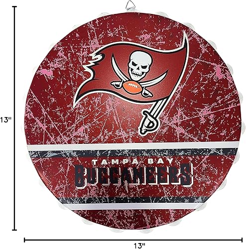 Vista 132 de Cartel de pared de Los Angeles Rams de 13 pulgadas con tapa de botella envejecida, edición limitada, de FOCO Rams, representa a la NFL y muestra tu