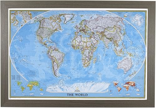 Pasador de viaje  Mundo clásico, gris granero con 150 pines para rastrear tus viajes  27.5 x 39.5 pulgadas  8 opciones hechas a mano  Fabricado en