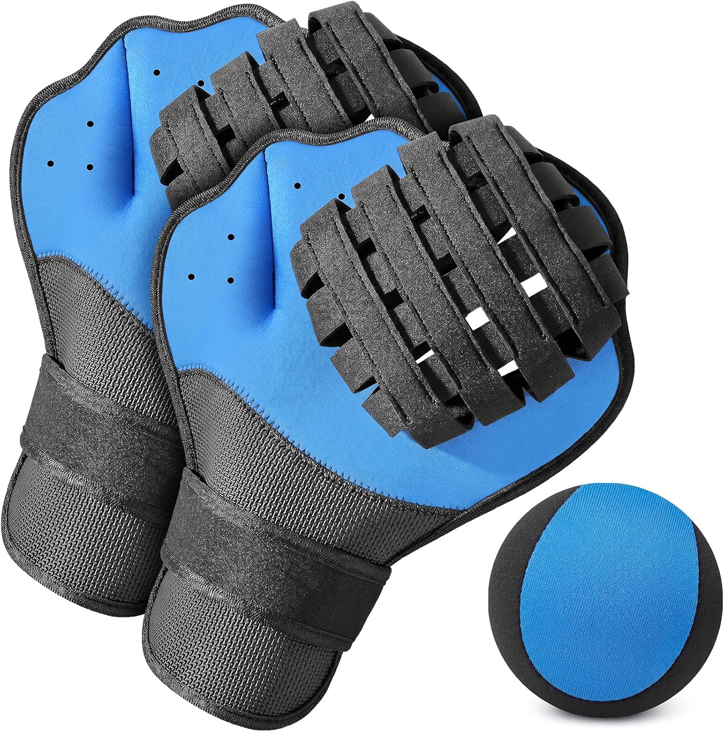 Sanwuta Water Baseball Gloves and Ball Set Catch Mitt Water Bouncing Ball Set Pool Baseball Mitt for Catching Balls Play Catch Skip Balls and Glove for Beach Games & Swimming Pool Toys