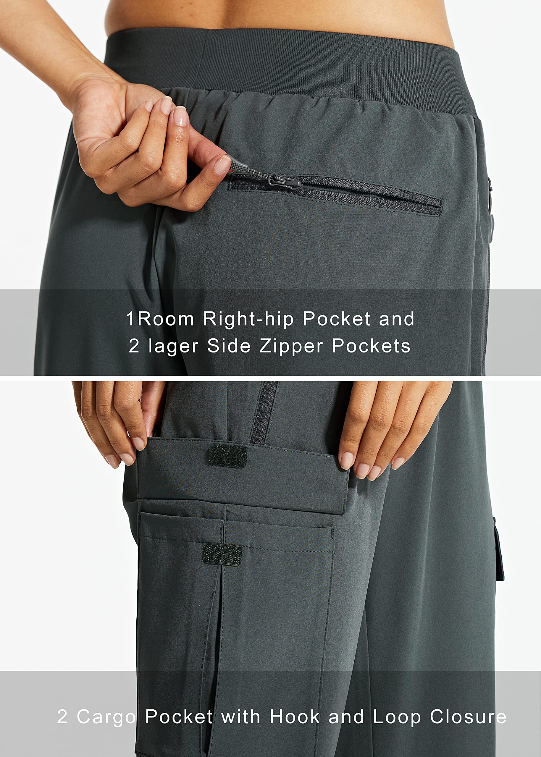 Comallan Pantaloni da Trekking da Donna Estivo Cargo Jogging Leggeri ad Asciugatura Rapida Pantaloni per Sportivi Running Sports Casual all'Aria Aperta