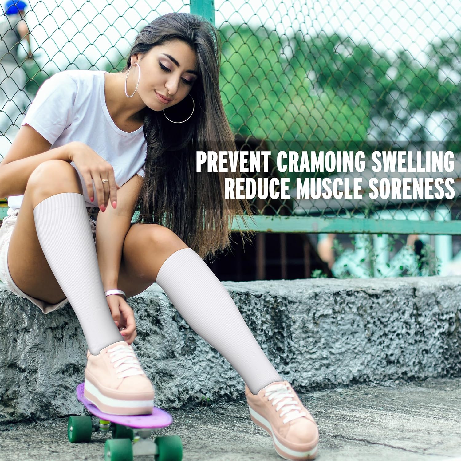 3 Pairs Compression Socks for Women & Men 15-20 mmHg- Best Support for Nurses, Running, Hiking, Recovery & Flight Socks - Image 4