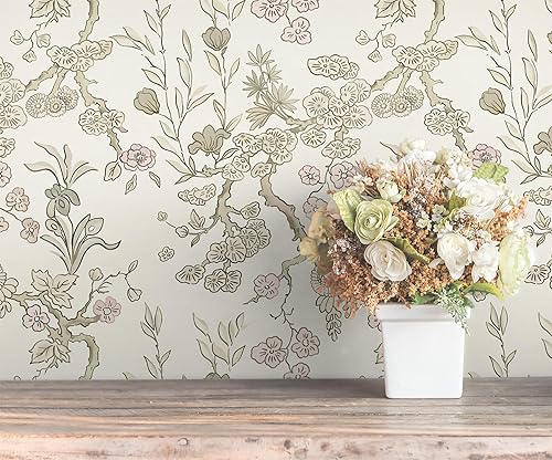 Papel tapiz autoadhesivo de 16.14 x 197 pulgadas, papel tapiz floral amarillo extraíble, papel de contacto floral para pegar en las paredes,