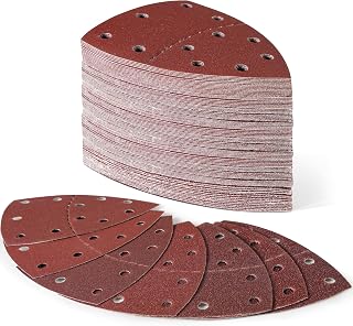 105 sztuk papieru ściernego szlifierki trójkątne 105 mm x 152 mm, 11 otworów papier ścierny delta zestaw: 15*P40, 15*P60, 15*P80, 15*P120, 15*P180, 15*P240 15*P400 do Delta & Szlifierier