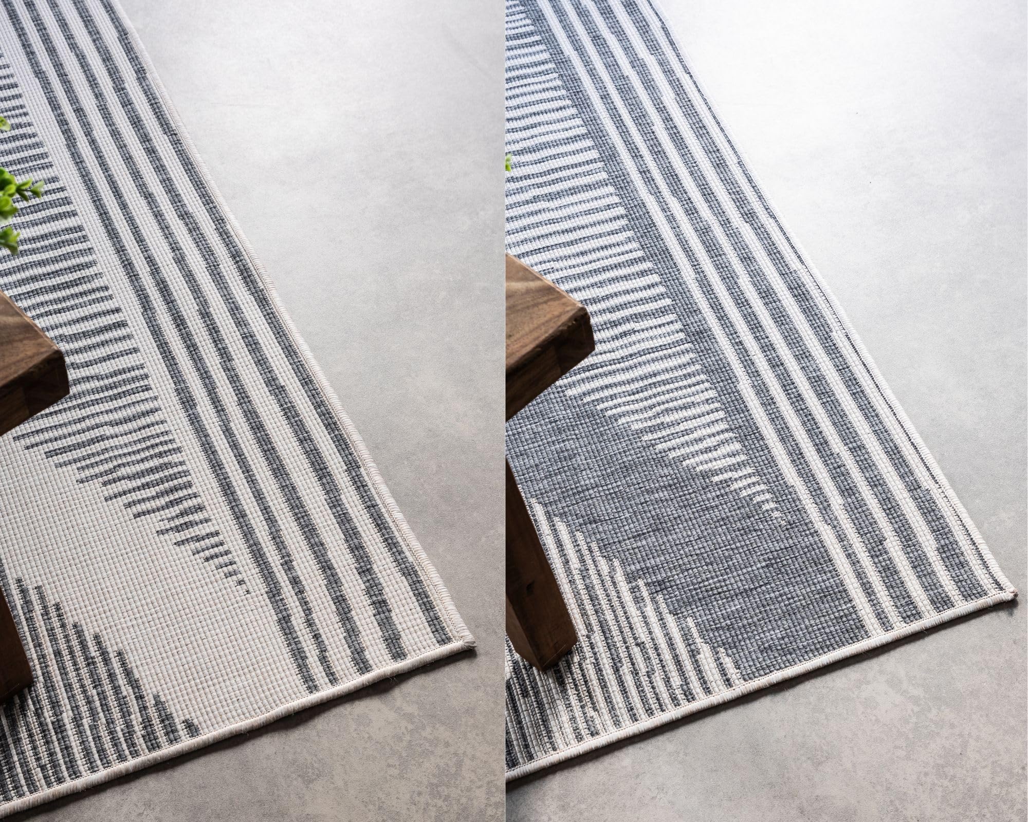 Elle Decoration Tapis réversible pour l'intérieur et l'extérieur - Résistant aux intempéries et imperméable - Motif Moderne à Losanges - Motif géométrique - Tapis d'extérieur pour Jardin, Balcon,