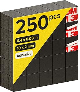 Hyper-Sticky Magnets with Adhesive Backing (250 pcs) - Strong Magnetic Squares for Whiteboard, Fridge, Crafts - Easy to Cut Stickers for Planning and Organization