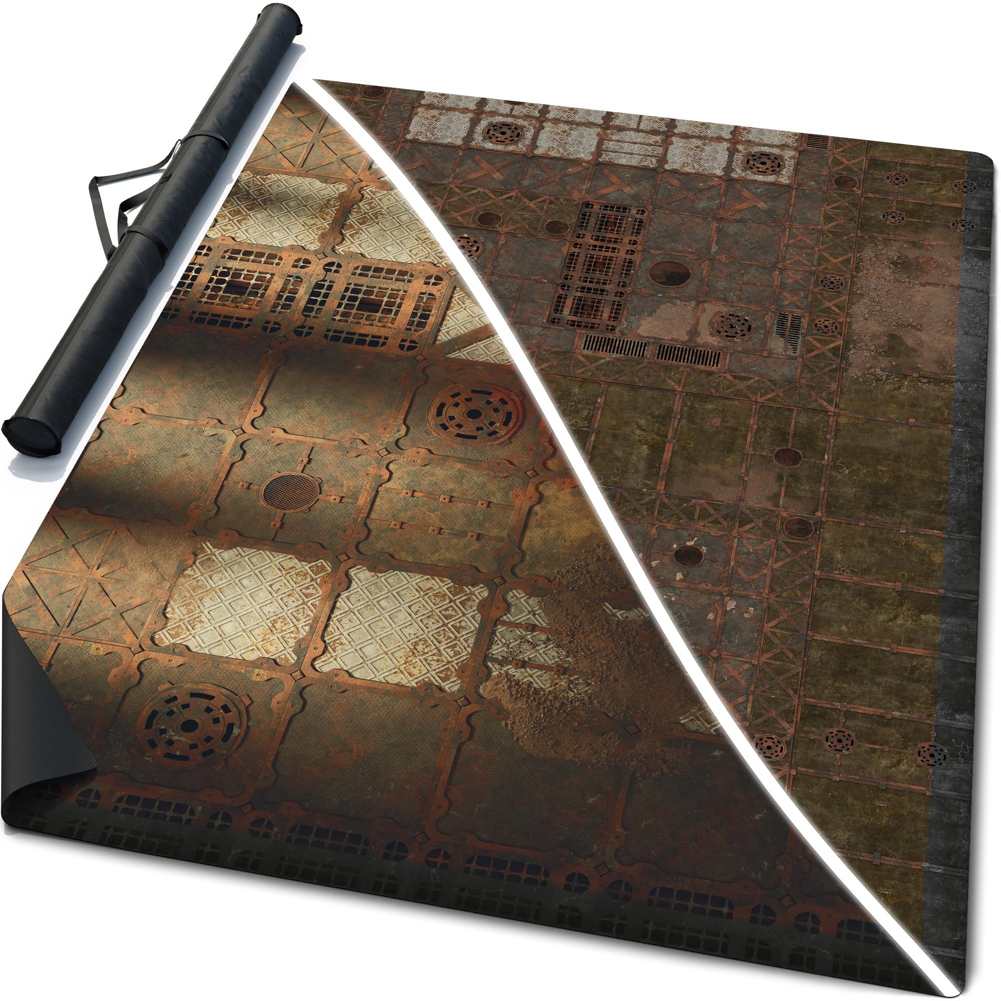Warzone Studio Kill Team 2-in-1 Double-Sided Rubber Battle Mat: Depalemon + Pale in The Dark + Bag