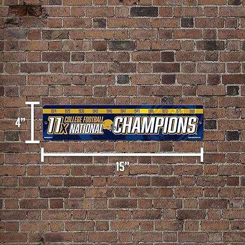 Vista 229 de Rico Industries Letrero de plástico de la NCAA de plástico de 4 x 16 pulgadas Alternativo