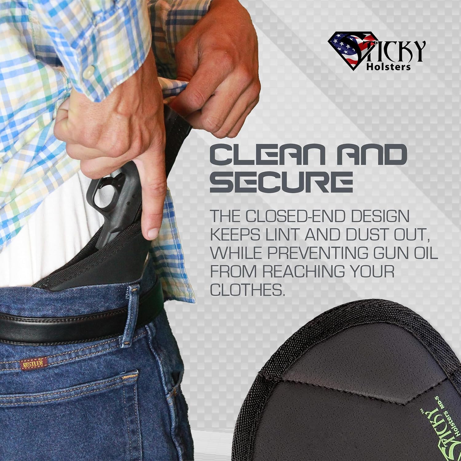 Sticky Holsters Concealment Holster for Men and Women - MD-5 - Fits J-Frame, Kimber K6, Ruger LCR, and Similar Revolvers with up to 2.25" Barrel - for Left and Right-Hand Draw; IWB and Pocket Carry