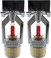 TunaMax 2-Pack FM Approved Horizontal Sidewall Fire Sprinkler Heads, UL/CUL Listed 1/2" NPT 155°F K=5.6 Chrome Standard Response