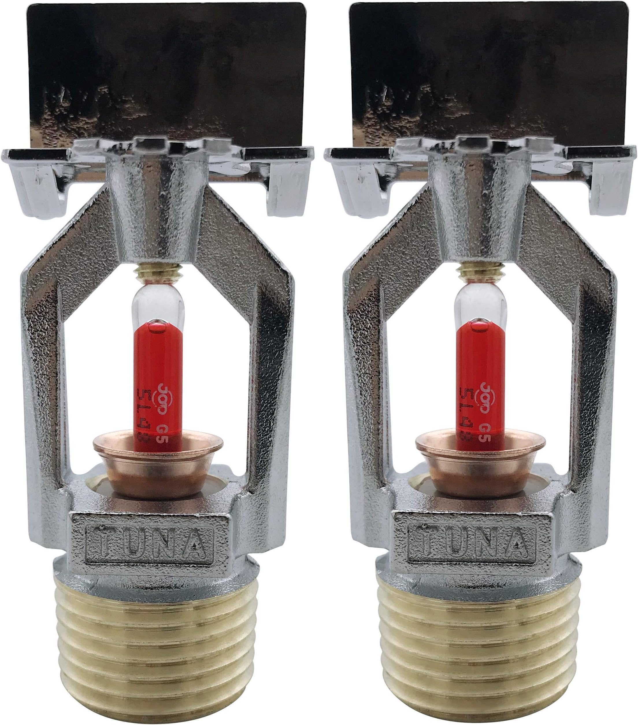(2 Pack) FM Approved & UL/CUL Listed Fire Sprinkler Head Horizontal Sidewall Spray 1/2” NPT 155F (68C) K=5.6 Side Wall Spray K80 Standard Response for Automatic Fire Sprinkler System Chrome