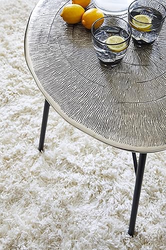 Miniatura 9 de Signature Design by Ashley Laverford - Mesa auxiliar contemporánea, Chome y negro