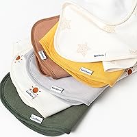 Vista 4 de Gerber Baby Unisex Burp Cloths 5-Pack, Tan Grey, Size 10.5" x 21