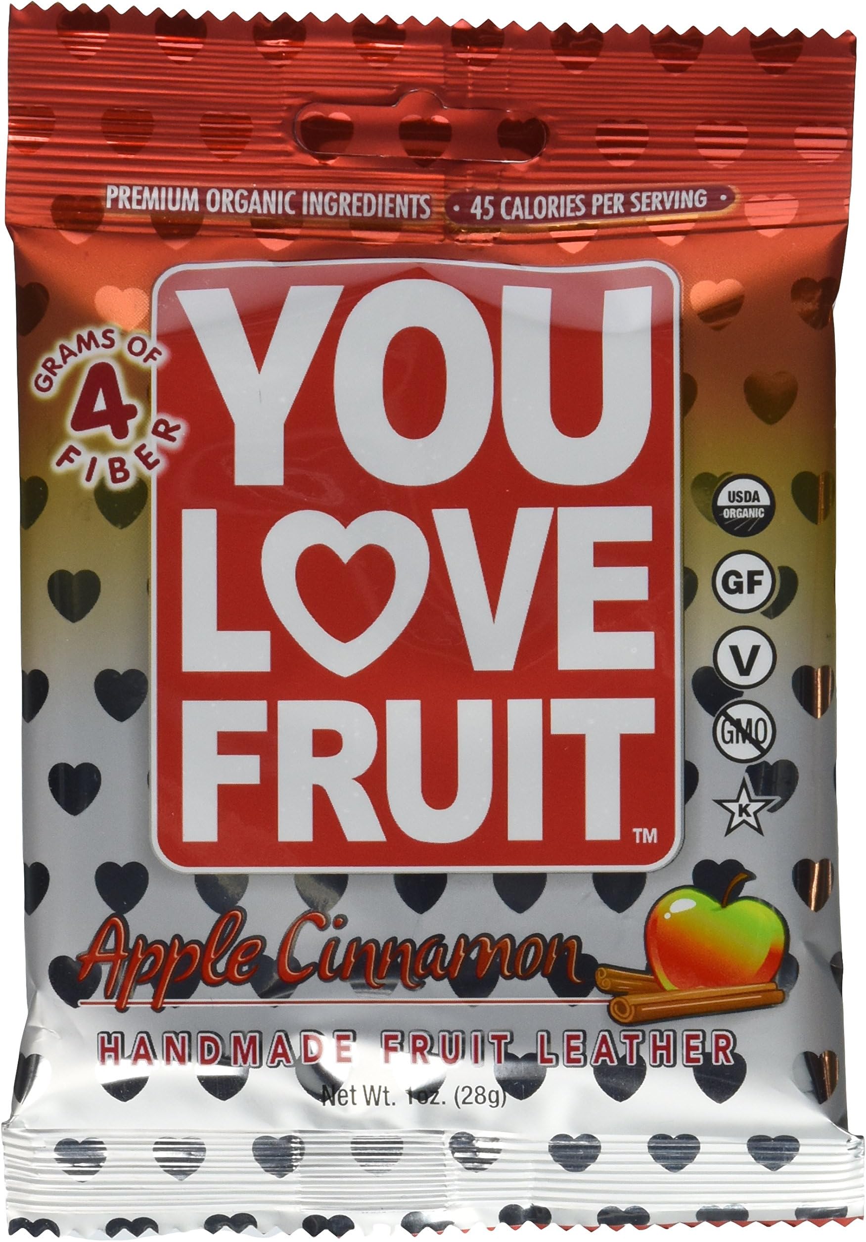 You Love Fruit Fruit Leather - Apple Cinnamon - 12 pouches