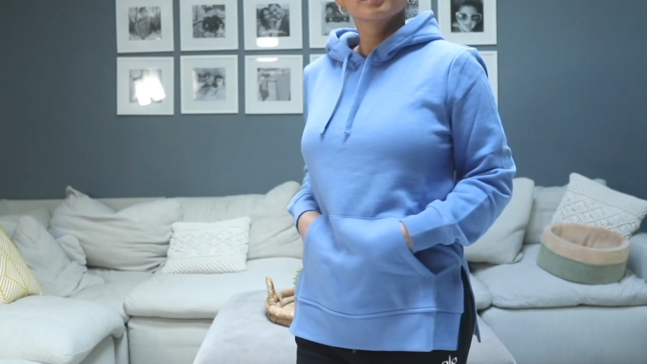 REVIEW Amazon Essential French Terry Hooded Tunic Sweatshirt
