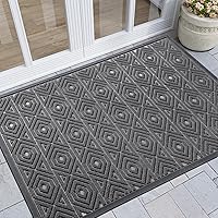 Vista 73 de Yimobra Tapete grande para puerta exterior, 36 x 24 pulgadas, impermeable, resistente, para puerta delantera, tapete de entrada de goma