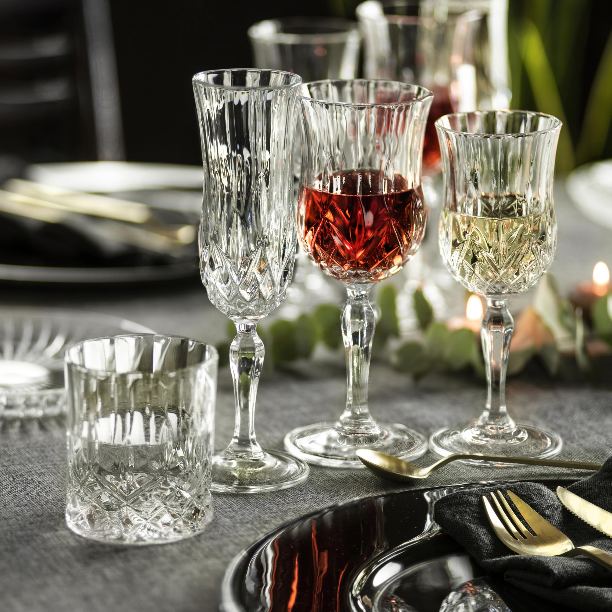 Amazon.com: Lorren Home Trends Opera Red Wine Glass, Set of 6