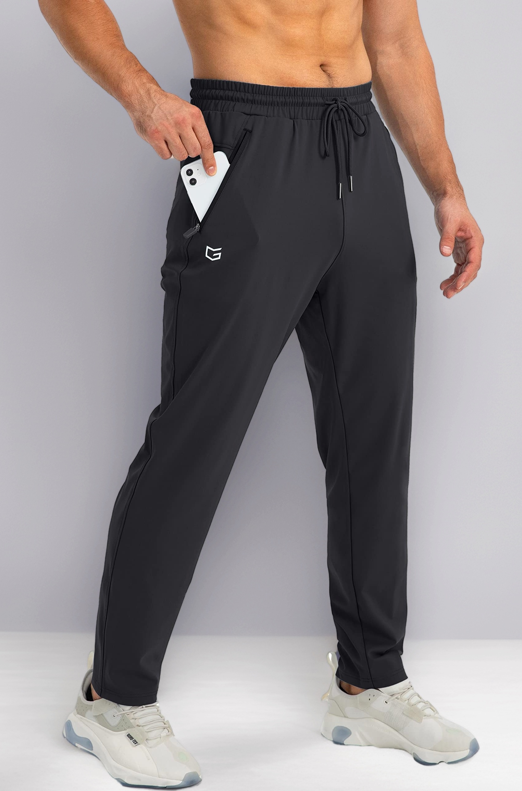 G Gradual Men's Sweatpants with Zipper Pockets Tapered Joggers for Men Athletic Pants for Workout, Jogging, Running
