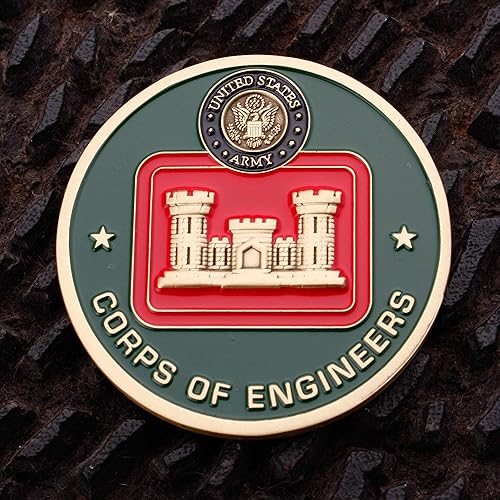 Miniatura 6 de Moneda de desafío del Cuerpo de Ingenieros del Ejército  Moneda de desafío de ensayos del ejército de los Estados Unidos  Increíble moneda militar
