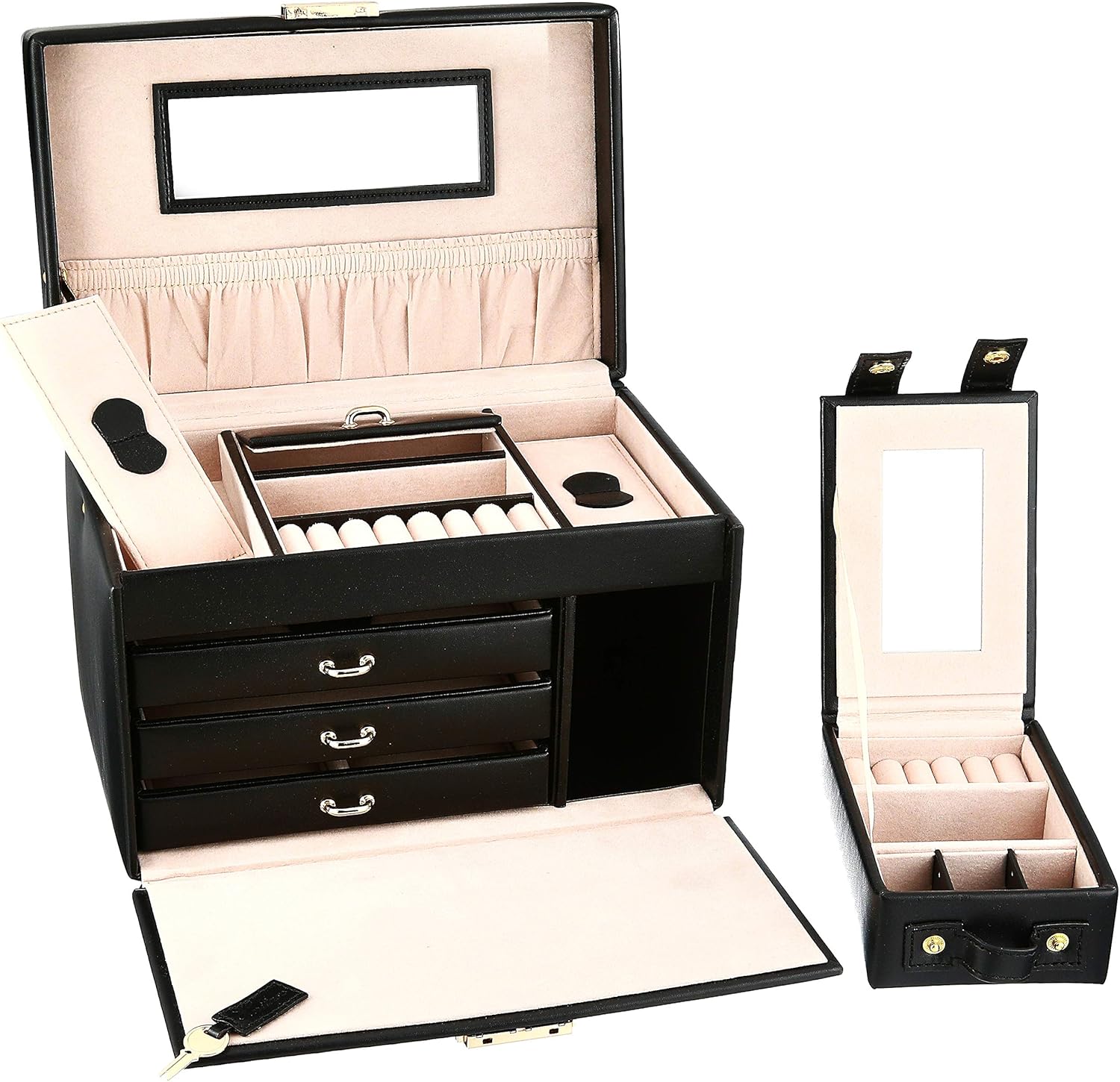 WOLF 280002 Heritage Large Jewelry Box, Black : Clothing, Shoes & Jewelry