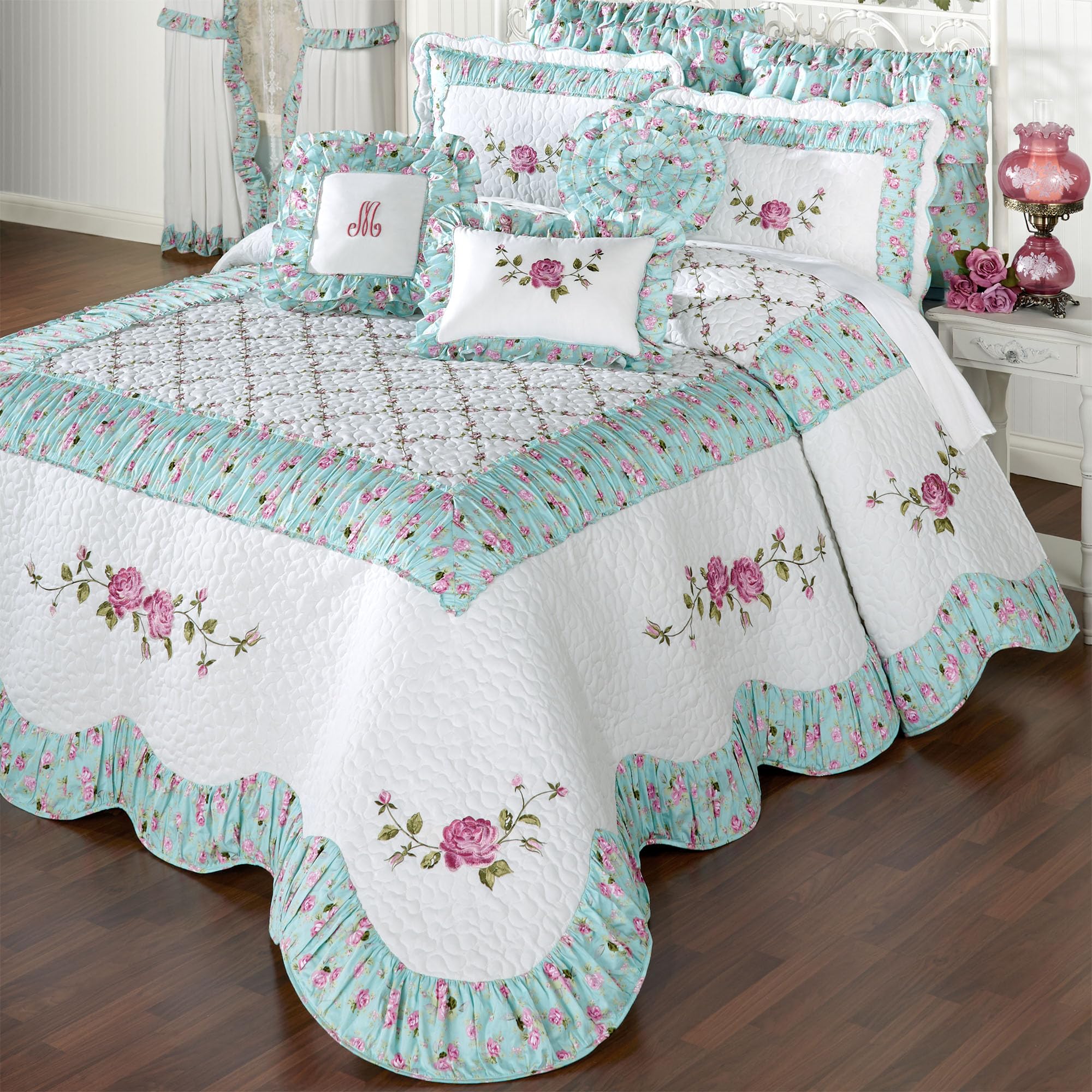 Touch of Class Rose Garden Full Size Grande Bedspread ONLY