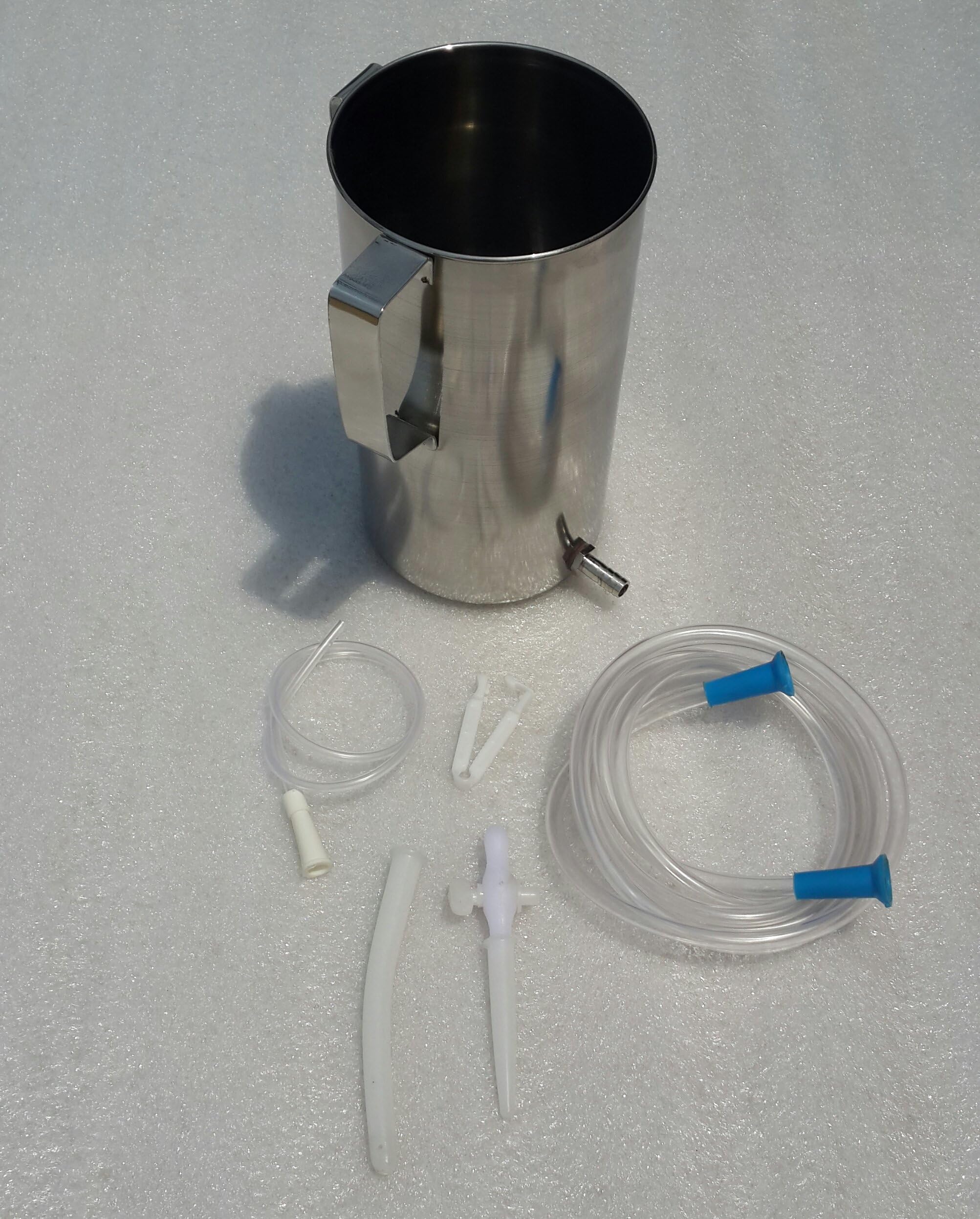 Enema Kit / 1.5 Qt. Stainless Steel Enema Bucket | Instuction Booklet
