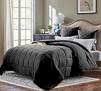 Vista 15 de EVOLIVE - Edredón alternativo al plumón de ganso blanco, para todas las estaciones, prelavado, microfibra suave con costuras en caja