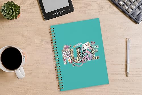 Miniatura 3 de Western Leopard - Cuaderno de espiral rayado para enfermera, de tapa dura, para notas de trabajo, diario de 5.5 x 8.3 pulgadas, regalos de