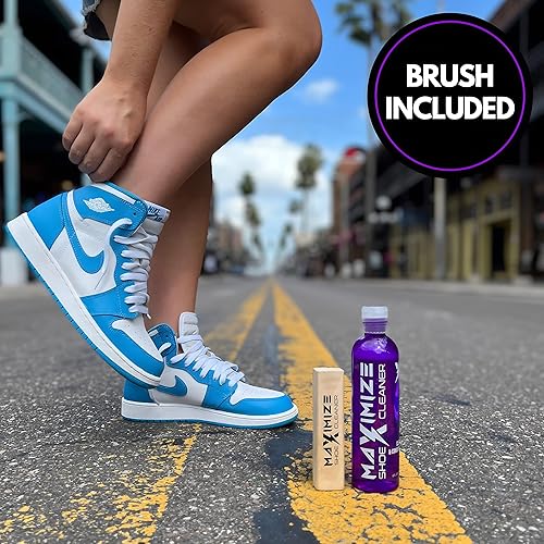 Miniatura 7 de Kit de tenis Limpiador y repelente de gamuza para zapatos blancos, cuero, nobuck Kit de limpieza de zapatos con cepillo premium Kit de cuidado