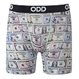 Odd Sox Men's Funny Underwear Boxer Briefs Cash Money Bills Graphic Print