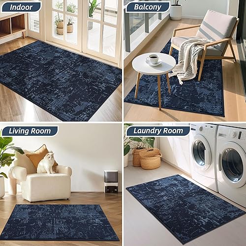 Miniatura 9 de BEQHAUSE Tapete para puerta de 20 x 32 pulgadas, antideslizante, lavable, resistente a las manchas, absorbente, tapete de bienvenida para puerta