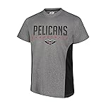 Ultra Game NBA Official Mens Super Soft Supreme T-Shirt - Unisex, New Orleans Pelicans, Heather Charcoal, Large